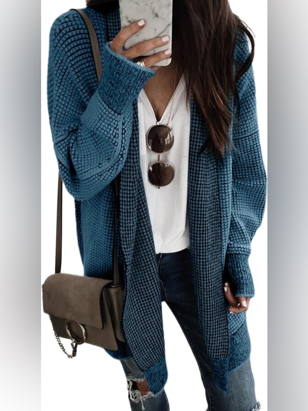 Sidefeel Open Front Chunky Cardigan